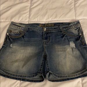 Wallflower Junior shorts with bling